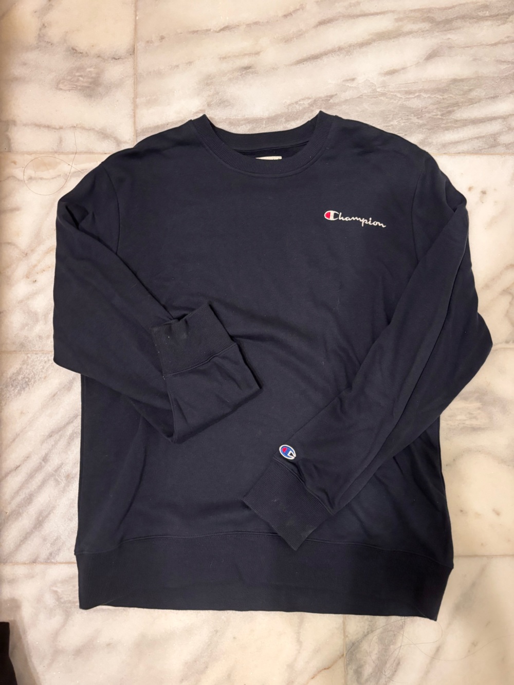 Champion Navy Blue Crewneck Sweatshirt
